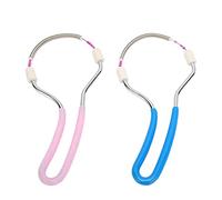 Spring Facial Hair Remover Women Portable Threading Face Epilator for Upper Lip Chin Cheeks Stainless Steel Plastic Blue Pink 2pcs