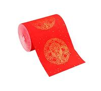 Spring Festival Couplets Papers Red Xuan Paper Roll Classic Designs Thicken Rice Papers New Year Souvenir for Spring Festival Paper Red Xuan Roll with Dragon and Chinese Scrolls Cut