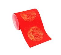 Spring Festival Couplets Papers Red Xuan Paper Roll Classic Designs Thicken Rice Papers New Year Souvenir for Spring Festival Paper Red Xuan Roll with Dragon and Chinese Scrolls Cut