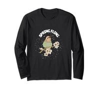 Spring Fling Cute Funny Bird Lover Designs Present Long Sleeve T-Shirt
