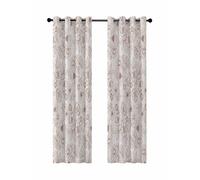 Spring Floral Blackout Curtains for Bedroom Living Room, Abstract Line Flowers Vintage Leaves Retro Red 90 In Long Thermal Insulated Room Darkening Drapes Grommet Window Treatments, 52 x 90 In