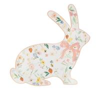 Spring floral bunny plates - Set of 8 Pastel one size