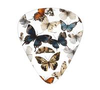 (Spring Floral Butterfly) Guitar Picks Set Of 12 With Transparent Plastic Box For Bass Electric And Acoustic Guitars Ukulele