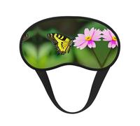 Spring Floral Butterfly Print Blackout Sleep Mask - Side Sleeper Eye Cover, Soft Comfort, Perfect for Travel, Meditation
