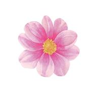 Spring Floral Paper Napkins Disposable, 100PCS Decorative Cosmos Flower Shaped Dinner Napkins for Party, Wedding, Bridal Shower, Elegant Home Table Decor. 2-Ply, Folded 6.5 x 6.5 In.