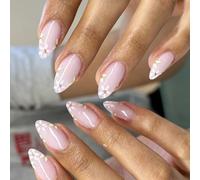 Spring Floral Press on Nails - Coffin Acrylic False Nails with Full Cover Designs, Easy Application & Long Lasting Wear for Manicure, Parties, Weddings - Fashion Women's Nail Art