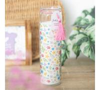 Spring Floral Print Fresh Linen Tube Candle