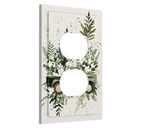 Spring Florals Light Switch Cover Plates/Outlet Covers, Sage Green Vintage Truck with Flowers for Wall Decor, Thermoplastic Wall Plates, Standard Size Single Duplex Outlet