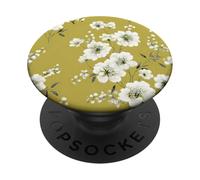 Spring Flower Blossoms in White PopSockets Adhesive PopGrip
