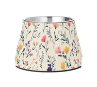 Spring Flower Flowers Dogs Feeding Bowls Enhanced Stainless Steel Feeder Pets Bowl for Dogs Cats Rabbits Birds Comfort Feeding