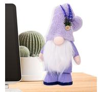 Spring Flower Gnome - Purple Gnome Plush Lavender Gnomes Dwarf - Decorations With Spring Charm, Soft Texture for Family, Friend, Colleague, Mother