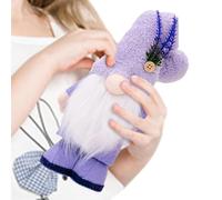 Spring Flower Gnome - Purple Gnome Plush Toys Lavender Dwarf Tiered Tray Decorations - Decorations With Spring Charm, Soft Texture for Family, Friend, Colleague, Mother