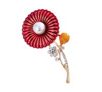 Spring Flower Shaped Lapel Pin Hypoallergenically Metal Floral Brooch Jewelry For Casual Outfits And Formal Wear Spring Pin Fashion Jewelry