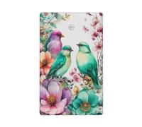 Spring Flowers And Birds Pattern No Device Blank Wall Plate Switch Decorative Panel Electrical Socket Plate Suitable For Bathroom Kitchen Living Room Bedroom