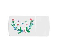 'Spring Flowers and Butterflies' Pill Box with Tablet Splitter (PI00034131)