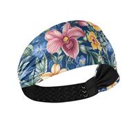 Spring Flowers Bleeding Orchid Royal Blue Cooling cute headbands for women Elastic head for women for make up Workouts washing face VolleyballColorful Duchshund Dog Stars