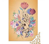 Spring Flowers Blooming Adult 1000-Piece Jigsaw Puzzle, 52x38cm/1000pcs, for Progress Whenever Time Allows; Clean White Card Pieces for Sorting
