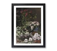 Spring Flowers By Claude Monet Classic Painting Framed Print | A4 Black Framed Wall Art | Ready to Hang | Classic Floral Picture | Living Room Bedroom Lounge Office