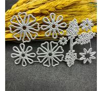 Spring Flowers Cutting Dies for Card Making, Floral Flowers Die Cuts Symmetry Pattern Floral Snowflake Dies Stencil Embossing Template for Crafting Scrapbooking DIY Photo Album