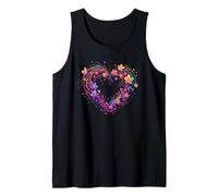 Spring Flowers Insects Heart Trail Nature Garden Fun Tank Top