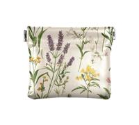 Spring Flowers Lily Beige Women's Leather Coin Change Purse Portable Organizing Pouches for Men Women Travel, Spring Flowers Lily Beige, 4.33"(L) x 3.74"(W) x 0.39"(H), Classic