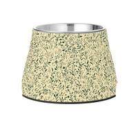 Spring Flowers Marigold Beige Pets Food Bowls Enhanced Stainless Steel Feeder Pets Bowl for Medium Dogs Comfort Feeding