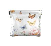 Spring Flowers Peonies Butterflies Bee Women Leather Cash Wallet Cute Mini Purse Wallet for Women Ladies, spring Flowers peonies Butterflies bee, One Size, Print Art