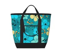 Spring Flowers Seamless Pattern,Lunch Bags Large Capacity Insulated Tote Bag For Women Men Work Picnic Travel