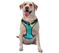 Spring Flowers Seamless Pattern,Pet Harness,Adjustable Reflective Dog Harness,Pet Leash Vest,M