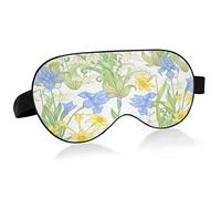 Spring Flowers Sleep Mask for Women Men Smooth Comfortable Light Blocking Eye Mask Night Blindfold with Adjustable Strap for Travel Sleeping Shift Work