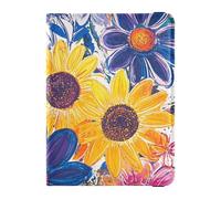 Spring Flowers Sunflower Colourful Leather passport book holder for travel Travel Documents Organizer Protector Passport Case Travel Documents Wallet for women Lightweight, spring Flowers Sunflower,