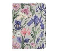 Spring Flowers tulips Grey Passport and Vaccine Card Wallet Combo Travel Passport Wallet Passport Holder for Women and Men Waterproof