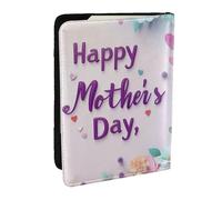 Spring Flowers with Pink Flowers Printed Passport Holder,Travel Pu Leather Passport Cover Case Organiser for Men Women,6.5 Inch