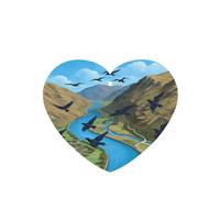 Spring Flying Swallow Pattern Car Air Fresheners 4 Pcs Heart Shape Hanging Aromatherapy Tablets Scented Fresheners For Bedroom Bathroom