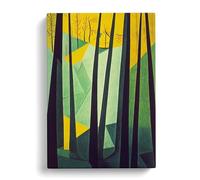 Spring Forest Abstract Vol.4 Canvas Print for Living Room Bedroom Home Office Décor, Wall Art Picture Ready to Hang, 30x20 Inch (76x50 cm)