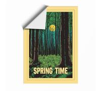 Spring Forest Awakening Botanical Unframed Wall Art Print A3 (42×29.7cm), Wall Decor for Living Room, Bedroom, Office & Home, Art Gift