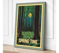 Spring Forest Awakening Canvas Wall Art Print 18x12 Inch (46 x 30 cm)