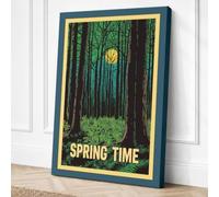 Spring Forest Awakening Canvas Wall Art Print 18x12 Inch (46 x 30 cm)