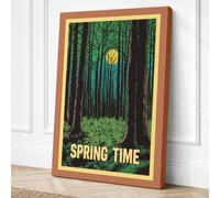 Spring Forest Awakening Canvas Wall Art Print 18x12 Inch (46 x 30 cm)
