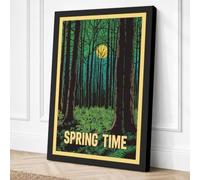 Spring Forest Awakening Canvas Wall Art Print 18x12 Inch (46 x 30 cm)