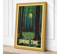 Spring Forest Awakening Canvas Wall Art Print 18x12 Inch (46 x 30 cm)