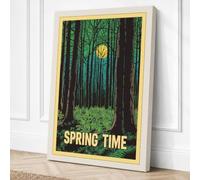 Spring Forest Awakening Canvas Wall Art Print 18x12 Inch (46 x 30 cm)