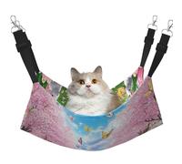 Spring Forest Cherry Blossom Path Easter Printed Pet Hammock - Sleeping Hammock For Cats, Rabbits, Ferrets, Puppies, Small Animals