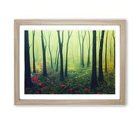 Spring Forest Flowers Vol.1 Framed Print | A2 Oak Framed Wall Art | Ready to Hang | Modern Floral Picture | Living Room Bedroom Lounge Office