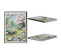 Spring Forest Partial Pearl DIY 50 Pages A5 Diamond Painting Notebook Special Shaped Diamond Art Diary Book Kits Wireless Strip 5D Crystal Art Paintings Sketchbook for Art Drawing