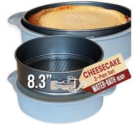 Spring Form Pan for Cheesecake - 8 Inch Springform Pan Set with Pan Protector - Cheese Cake Pans for Baking - Springform Pan 8 Inch Nonstick - Spring Form Pans for Baking in Water Bath & No Foil Wrap