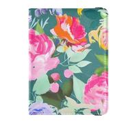 Spring Fresh Vivid Flowers Colorful Leather passport holder for travel men for travel Vaccine Card Holder Cover Combo Cute Passport Book for women Lightweight, spring fresh vivid flowers colorful, One