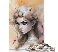 Spring Frost Fae Jigsaw Puzzles Puzzle for Adults Kids. 1000 Pieces Whimsical Challenge Toy Educational Game Home Decoration for Educational Games Gifts 1000pcs (38x26cm)