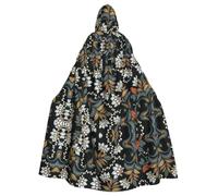 Spring Garden Dreams Hooded Cape Cloak, Restylable Cosplay Cape with Hood | Restylable Adult Cape With Oversized Hood And Tie Collar That Transforms Between Vampire, Witch, Wizard And Princess Costumes