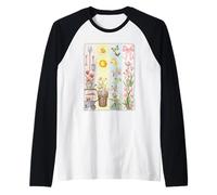 Spring Garden Tools Flowers Butterflies Sunshine Raglan Baseball Tee